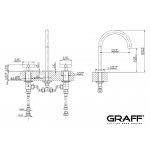 Graff M.E./M.E.25 Bateria umywalkowa 3-otworowa 160 mm Chrom E-6111N-C17B