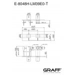 Graff Qubic Bateria natryskowa termostatyczna 2-uchwytowa podtynkowa - element zewnętrzny Chrom E-8048H-LM39E0-T