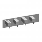 Graff Qubic Bateria natryskowa termostatyczna 4-uchwytowa podtynkowa - element zewnętrzny Chrom E-8059H-LM39E0-T