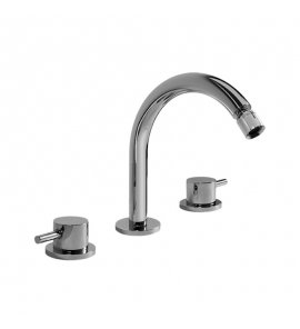 Graff M.E./M.E.25 Bateria bidetowa 3-otworowa z korkiem automatycznym Chrom E-6163-LM41B
