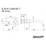 Graff M.E./M.E.25 Bateria umywalkowa 239 mm podtynkowa - element zewnętrzny Chrom E-6141-LM41W-PC-T