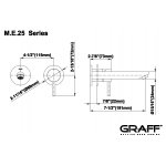 Graff M.E./M.E.25 Bateria umywalkowa 2-otworowa element zewnętrzny chrom E-6138-LM41W-T