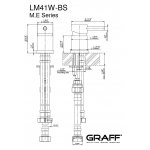 Graff M.E./M.E.25 Mieszacz nablatowy Chrom LM41W-BS