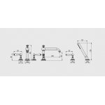 Graff Camden Bateria wannowa 5-otworowa  z zestawem prysznicowym Chrom E-6951-C16B