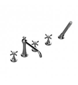 Graff Camden Bateria wannowa 5-otworowa  z zestawem prysznicowym Chrom E-6951-C16B