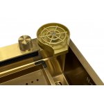 Galatea Design Modus Zlew wpuszczany z dozownikiem i baterią złoty GDP171OR