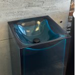 Galatea Design Rectangular Umywalka wolnostojąca z korkiem blue GDFU3035BL WYPRZEDAŻ EKSPOZYCJI !!!