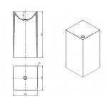 Galatea Design Rectangular Umywalka wolnostojąca z korkiem blue GDFU3035BL WYPRZEDAŻ EKSPOZYCJI !!!