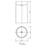  Galatea Design Heksagon Umywalka wolnostojąca z korkiem black grey GDFU3039BG WYPRZEDAŻ EKSPOZYCJI 