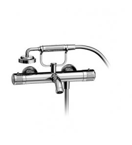   Alpi Le Grand Bateria wannowa natynkowa z zestawem prysznicowym chrom LG14100CR