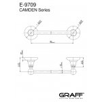 Graff Camden Wieszak na ręcznik ścienny 762 mm Chrom E-9709