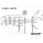 Graff Finezza Uno Bateria wannowa 5-otworowa z zestawem prysznicowym Chrom E-6851-LM47B
