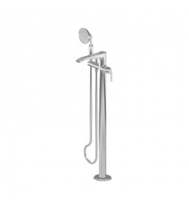 Graff Finezza Uno Bateria wannowa wolnostojąca z zestawem prysznicowym Chrom E-6854-LM47N-T
