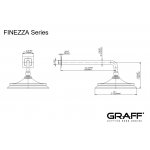 Graff Finezza Uno Zestaw natryskowy termostatyczny podtynkowy z deszczownicą Ø228 mm z zestawem prysznicowym na drążku kompletny Chrom UNO03