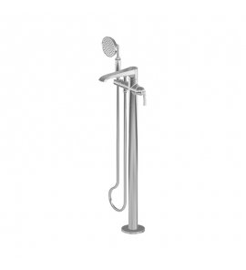 Graff Finezza Due Bateria wannowa wolnostojąca z zestawem prysznicowym Chrom E-6857-LM47N-T