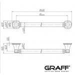 Graff Finezza Uno Poręcz uchwyt ścienny 603 mm Chrom E-9824