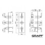 Graff Finezza Due Bateria prysznicowa termostatyczna 3-uchwytowa podtynkowa - element zewnętrzny Chrom E-8178-2L1C-T