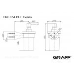 Graff Finezza Due Dozownik do mydła z uchwytem ściennym Chrom E-9603