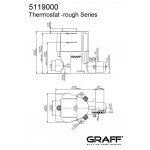 Graff Bali Zestaw natryskowy termostatyczny podtynkowy z deszczownicą Ø 205 mm z zestawem prysznicowym na drążku - element zewnętrzny Chrom BAL03