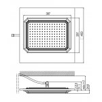 Alpi Groove Deszczownica stal nierdzewna GR R301