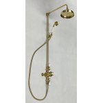 Galatea Design Retro Zestaw prysznicowy termostatyczny ścienny złoty szczotkowany GDAF3SBRG