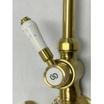 Galatea Design Retro Zestaw prysznicowy termostatyczny ścienny złoty szczotkowany GDAF3SBRG