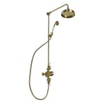 Galatea Design Retro Zestaw prysznicowy termostatyczny ścienny złoty szczotkowany GDAF3SBRG