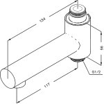 Damixa Wylewka obrotowa wannowa czarny mat 484846100