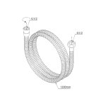 Damixa Wąż prysznicowy metalowy 1200 mm szczotkowana miedź pvd 766928700