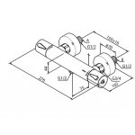 Damixa Silhouet Bateria prysznicowa termostatyczna stal PVD 744004600
