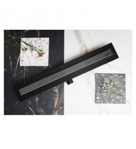   Cedor Odpływ Liniowy 70 cm Super Niski Grafit Błyszczący PROLIN-CHRGRADES-70 W MAGAZYNIE !!!
