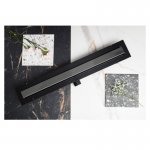   Cedor Odpływ Liniowy 70 cm Super Niski Grafit Błyszczący PROLIN-CHRGRADES-70 W MAGAZYNIE !!!