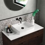   Damixa Silhouet Bateria umywalkowa podtynkowa element zewnętrzny czarny mat 746166100 W MAGAZYNIE!!