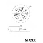Graff Deszczownica Ø 202 mm Chrom E-8449