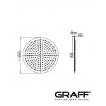 Graff Deszczownica Ø 400 mm Polerowana stal E-8476