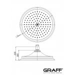 Graff Finezza Deszczownica Ø 228 mm Chrom E-8406