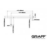 Graff Ramie ścienne 305 mm do deszczownicy Chrom E-8533