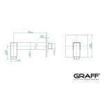 Graff Sade Ramie ścienne 457 mm do deszczownicy Chrom E-8538