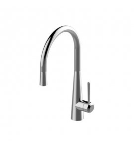 Graff Conical Bateria kuchenna nablatowa z wyciąganą wylewką i dwufunkcyjną głowicą Chrom E-4881-LM52