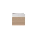 Rak Ceramika Zestaw DES Umywalka 61x46 biały połysk i Szafka UNO Joy scandinavian oak SETDESUNOWH060SOK