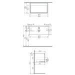 Rak Ceramika Zestaw DES Umywalka 81x46 biały połysk i Szafka UNO Joy scandinavian oak SETDESUNOWH080SOK