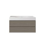 Rak Ceramika Zestaw DES Umywalka 101x46 biały połysk i Szafka Joy grey elm SETDESWH100EGY