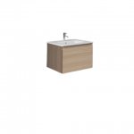 Rak Ceramika Zestaw Joy Umywalka 61x46 biały połysk i Szafka Uno Joy scandinavian oak SETJOYUNOWH060SOK