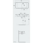 Rak Ceramika VALET Umywalka 112x50,5 biały mat VALWB11300500A