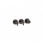 Gessi Inciso Shower Bateria natryskowa termostatyczna 3-uchwytowa podtynkowa 2-drożna - element zewnętrzny Black Metal Brushed PVD 58434.707