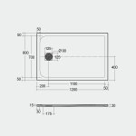 Rak Ceramika Feeling Brodzik prysznicowy 100x80 biały mat RFST080100S500