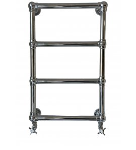 Galatea Design Retro Grzejnik wodny ścienny 74,8x49,8 z zaworami chrom GDAHC100CHR+GDAHC75CHR