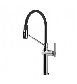 Gessi Habito Bateria kuchenna obrotowa z wyciąganą wylewką Chrom 60664.031