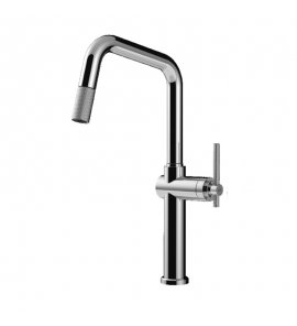 Gessi Habito Bateria kuchenna obrotowa z wyciąganą wylewką Chrom 60652.031