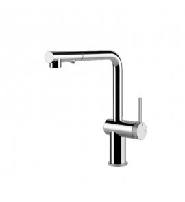 Gessi Inedito Bateria kuchenna z obrotową i wyciąganą wylewką Chrom 60478.031